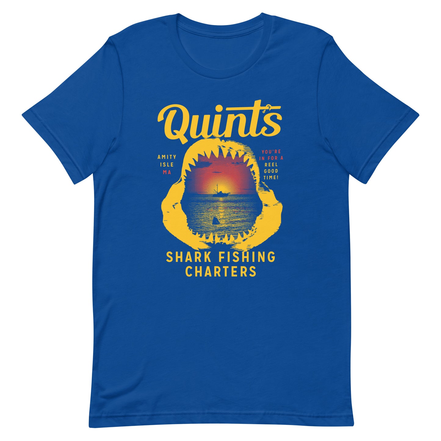 Quint's Shark Fishing Charters Men's Signature Tee