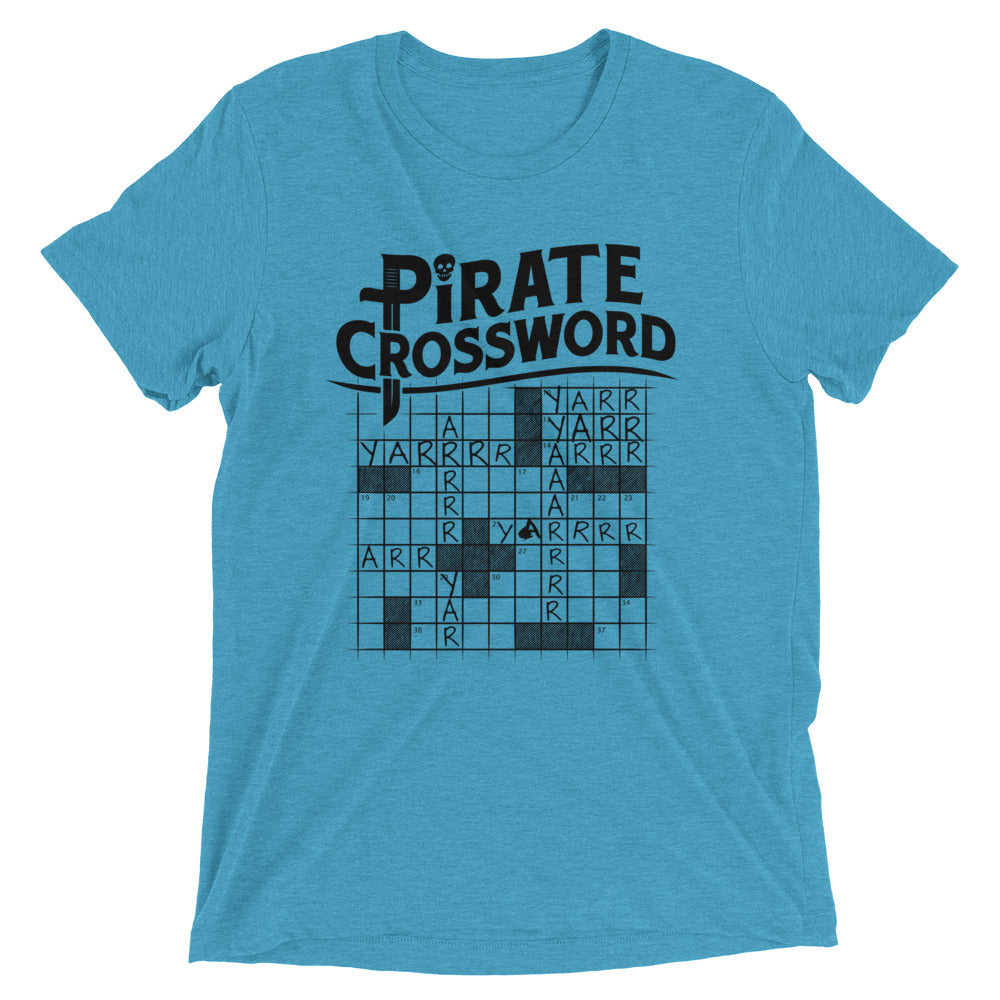 Pirate Crossword Men's Tri-Blend Tee