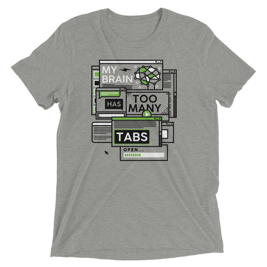 My Brain Has Too Many Tabs Open Men's Tri-Blend Tee