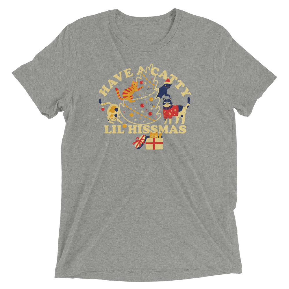 Have A Catty Lil Hissmas Men's Tri-Blend Tee