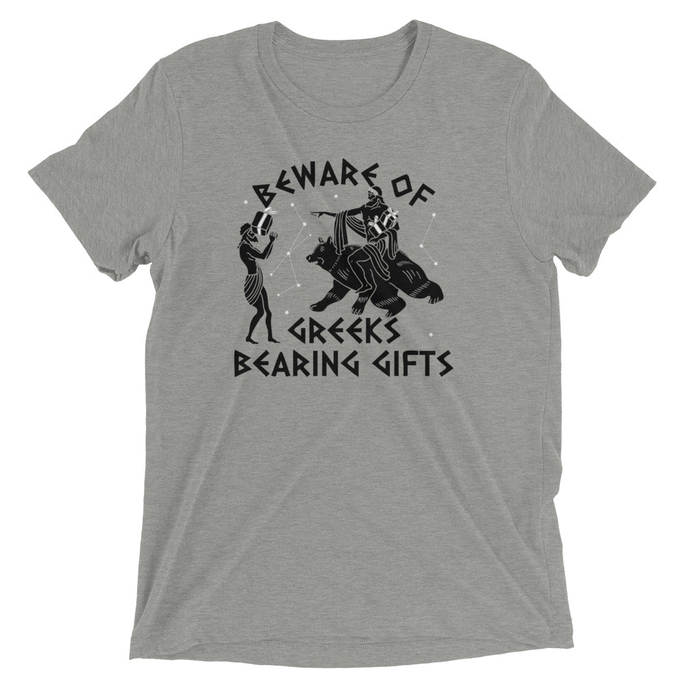 Beware Of Greeks Bearing Gifts Men's Tri-Blend Tee