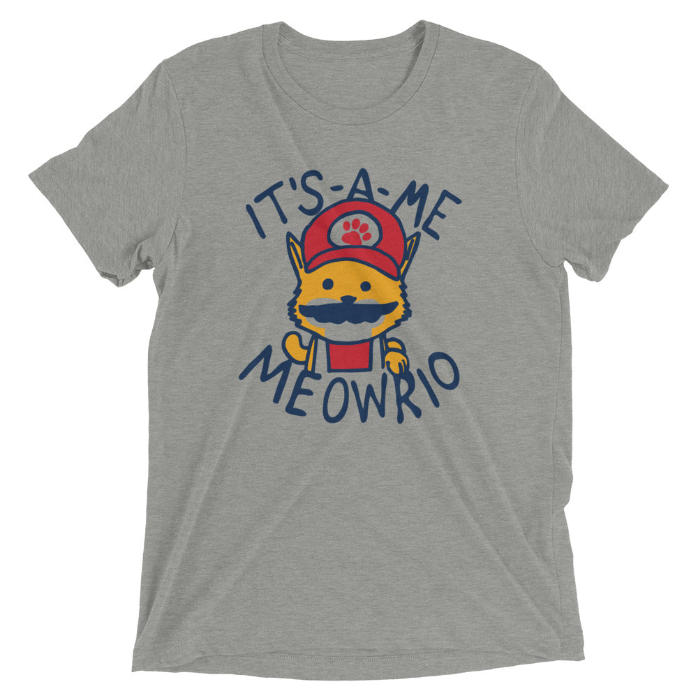 It's-a-me Meowrio Men's Tri-Blend Tee