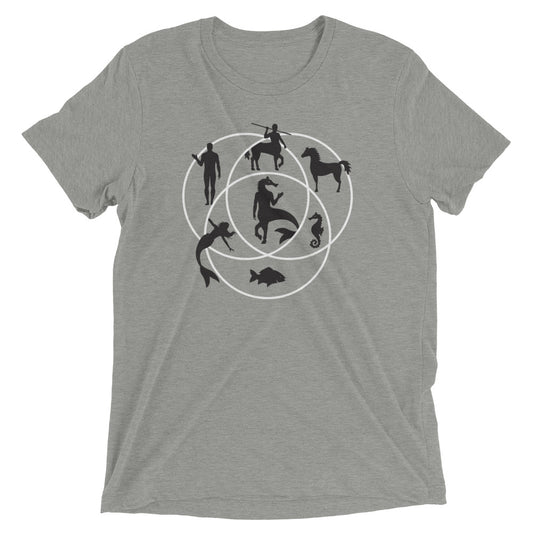 Human Horse Fish Venn Diagram Men's Tri-Blend Tee