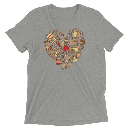 Baking Heart Men's Tri-Blend Tee