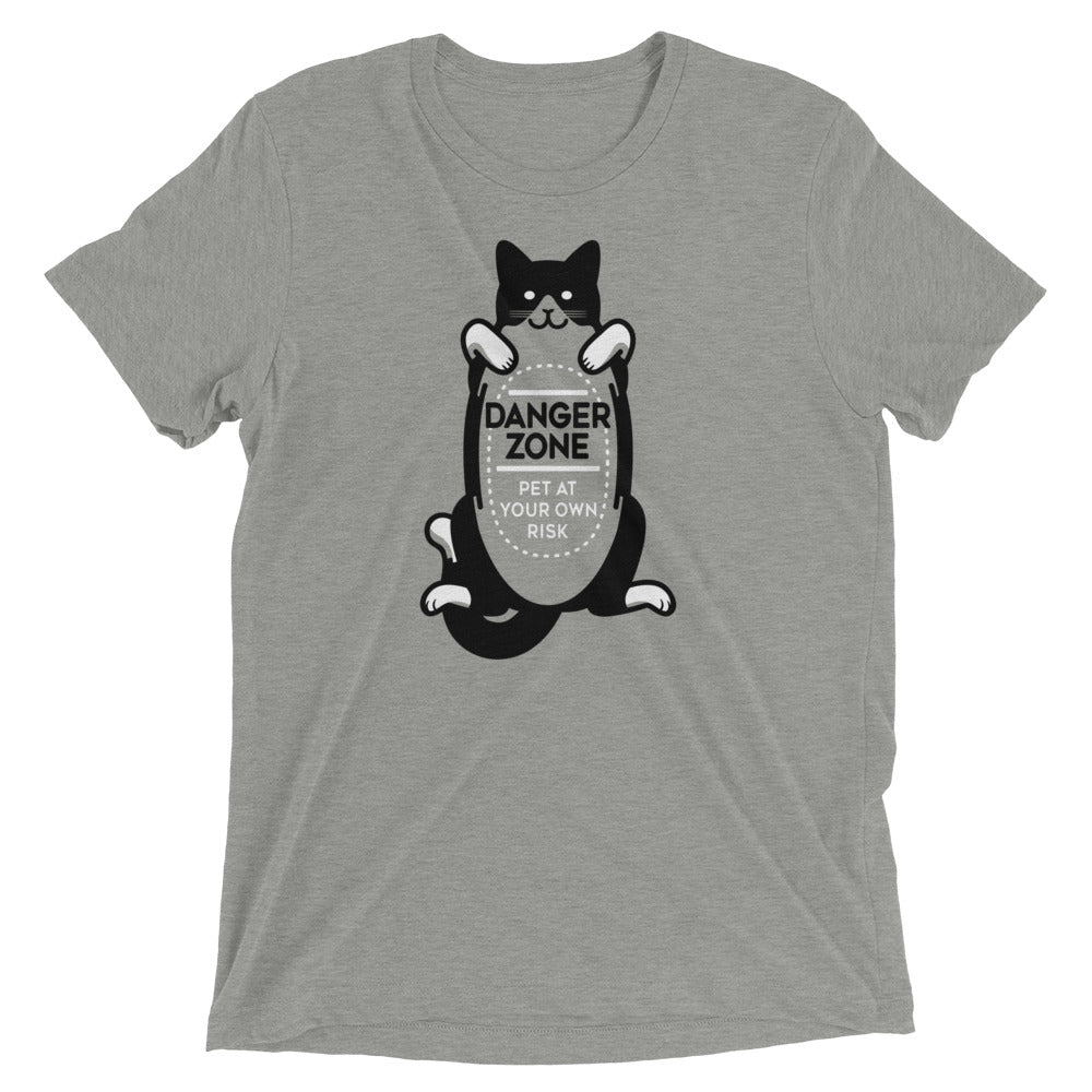 Cat Danger Zone Men's Tri-Blend Tee