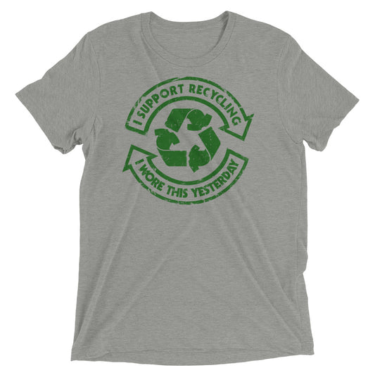 I Support Recycling Men's Tri-Blend Tee