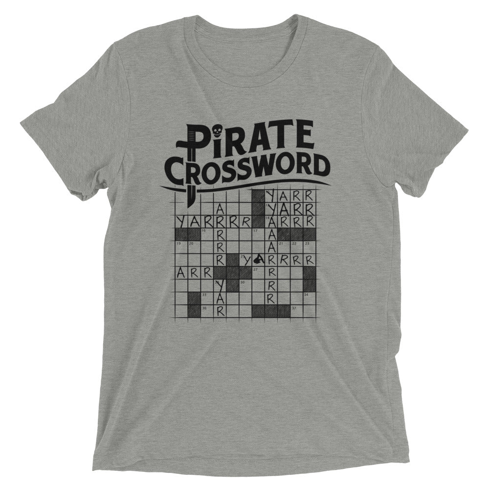 Pirate Crossword Men's Tri-Blend Tee