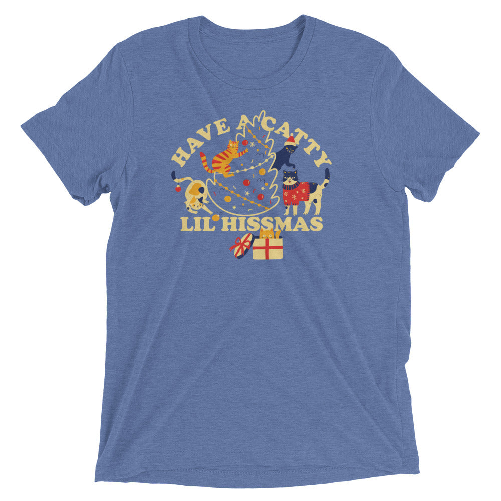 Have A Catty Lil Hissmas Men's Tri-Blend Tee