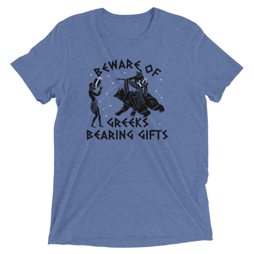 Beware Of Greeks Bearing Gifts Men's Tri-Blend Tee