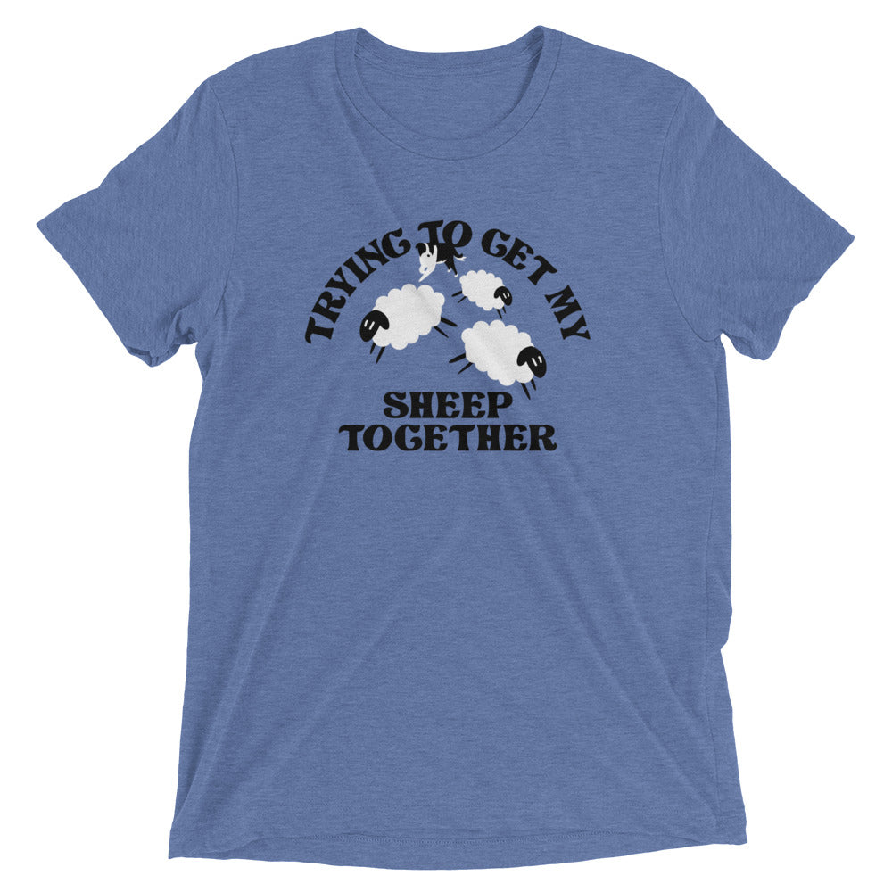 Trying To Get My Sheep Together Men's Tri-Blend Tee