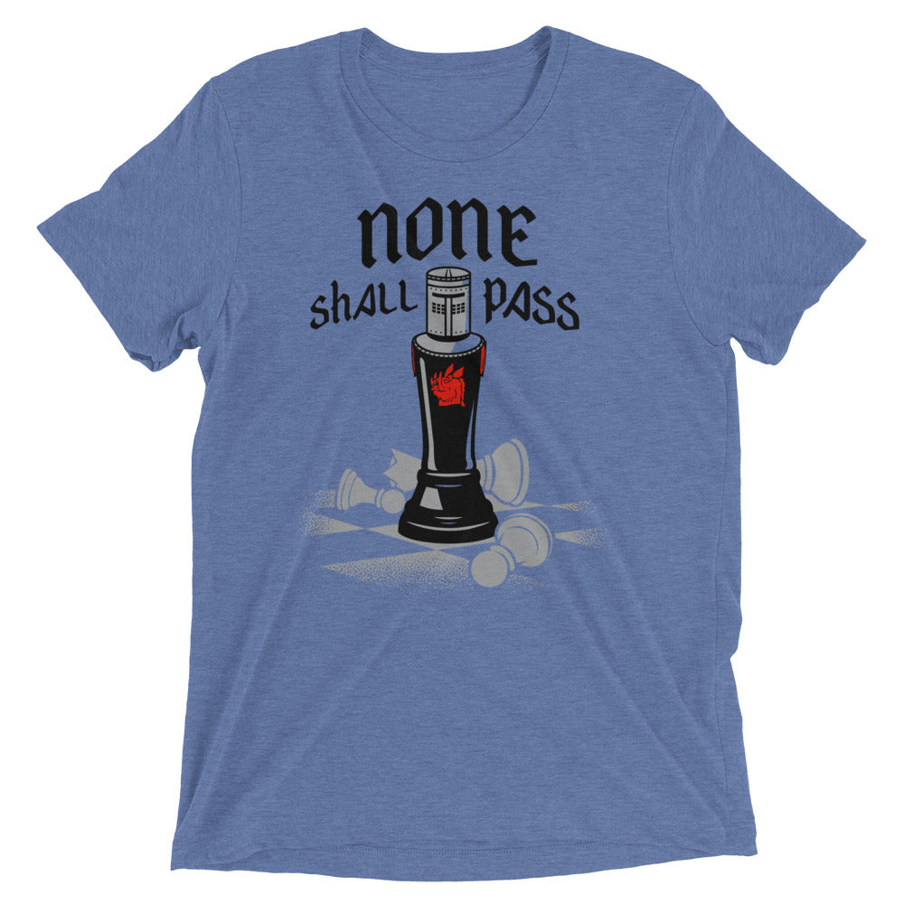 None Shall Pass Black Knight Men's Tri-Blend Tee