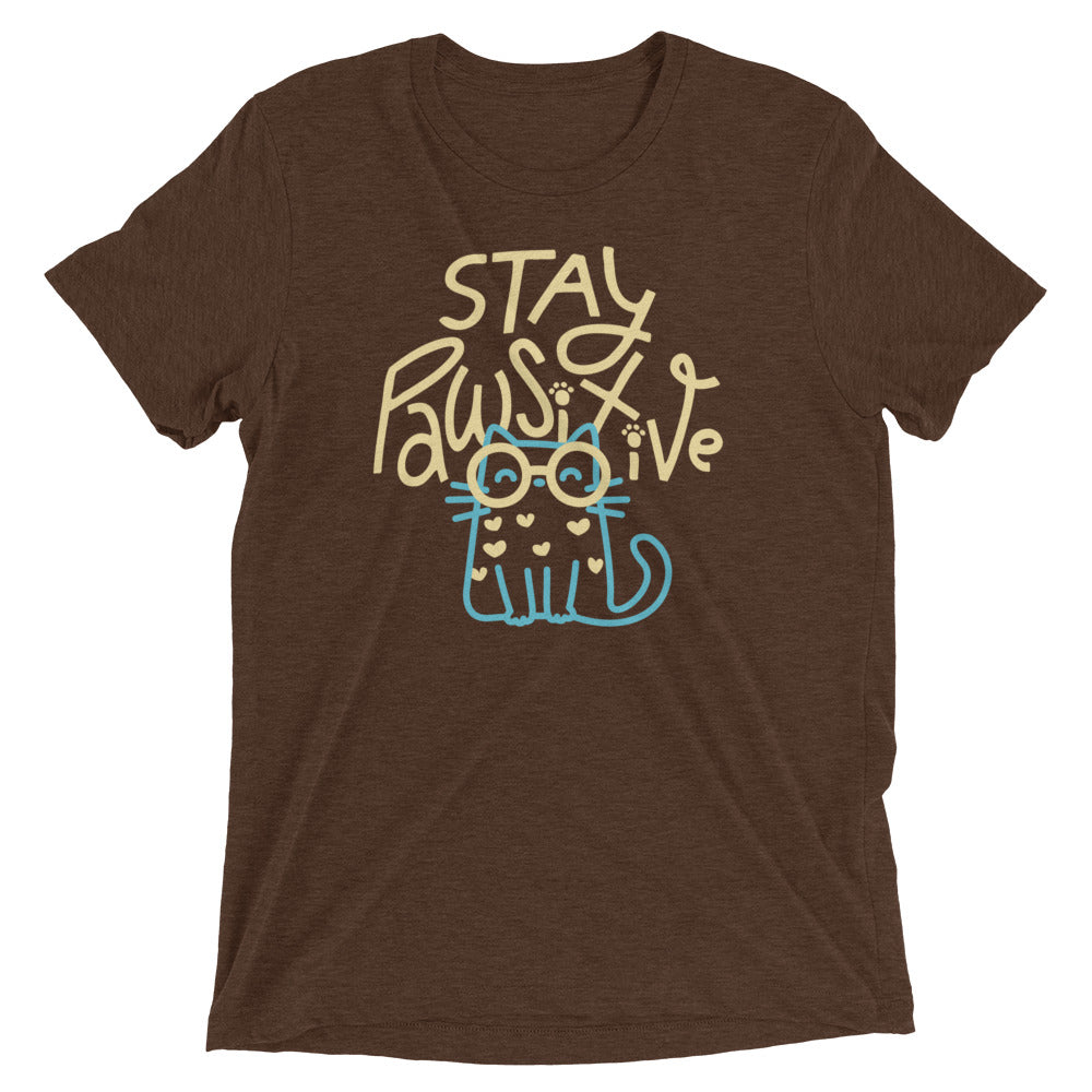 Stay Pawsitive Men's Tri-Blend Tee