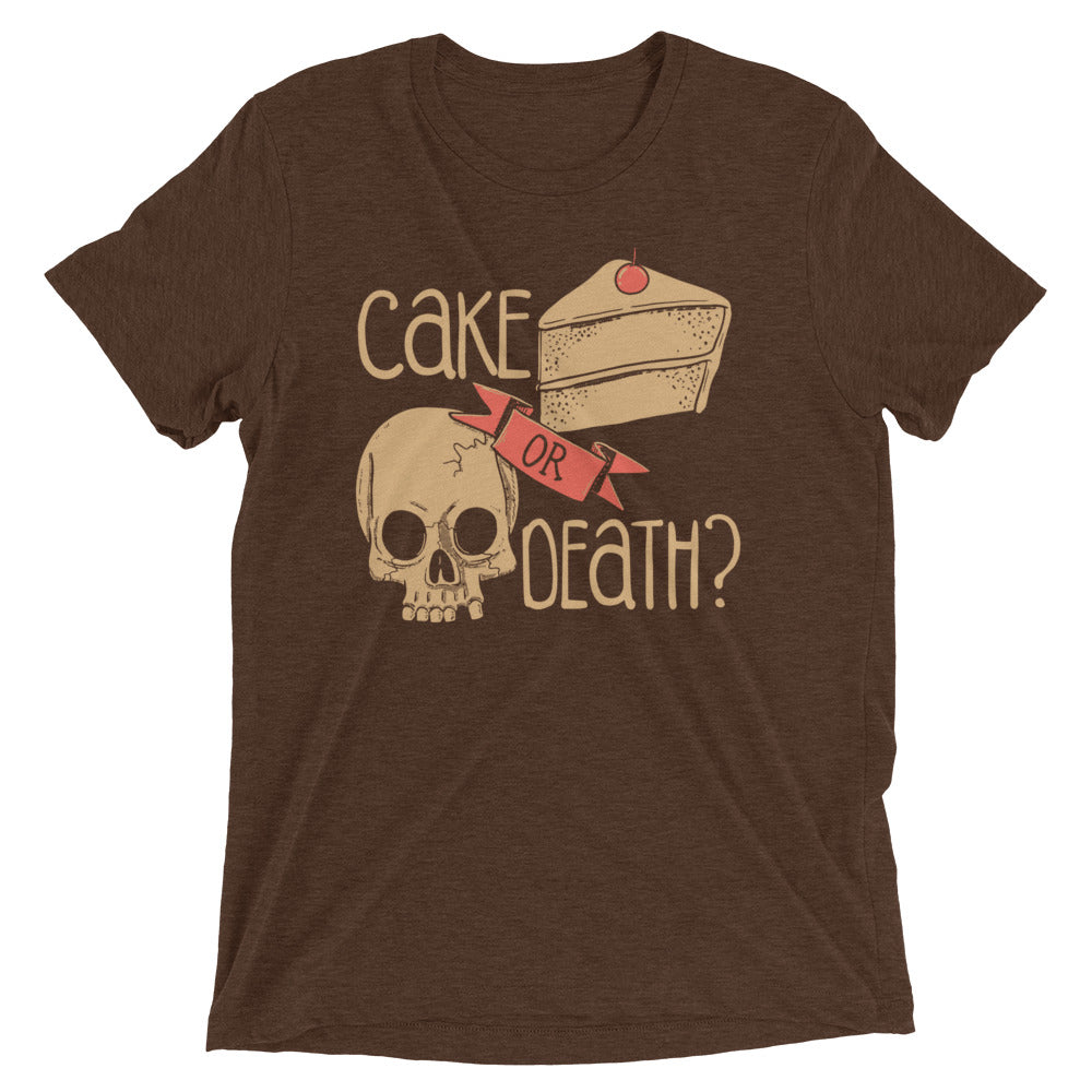 Cake Or Death? Men's Tri-Blend Tee