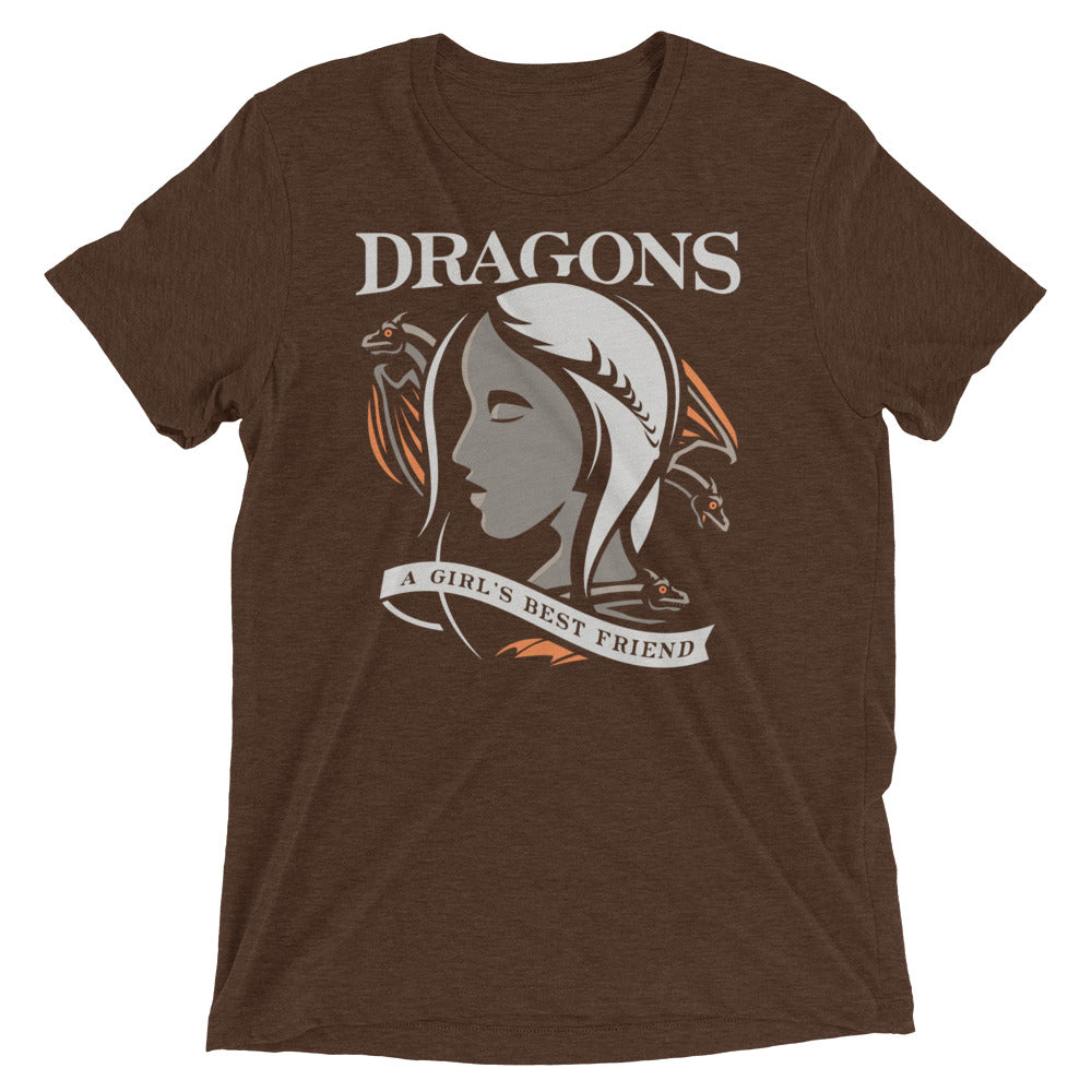 Dragons Are A Girl's Best Friend Men's Tri-Blend Tee