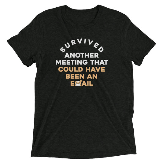 Survived Another Meeting Men's Tri-Blend Tee