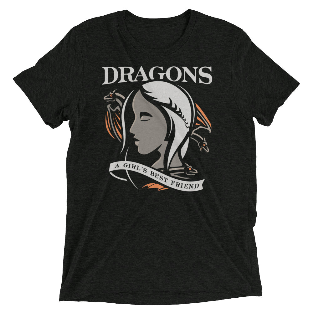 Dragons Are A Girl's Best Friend Men's Tri-Blend Tee