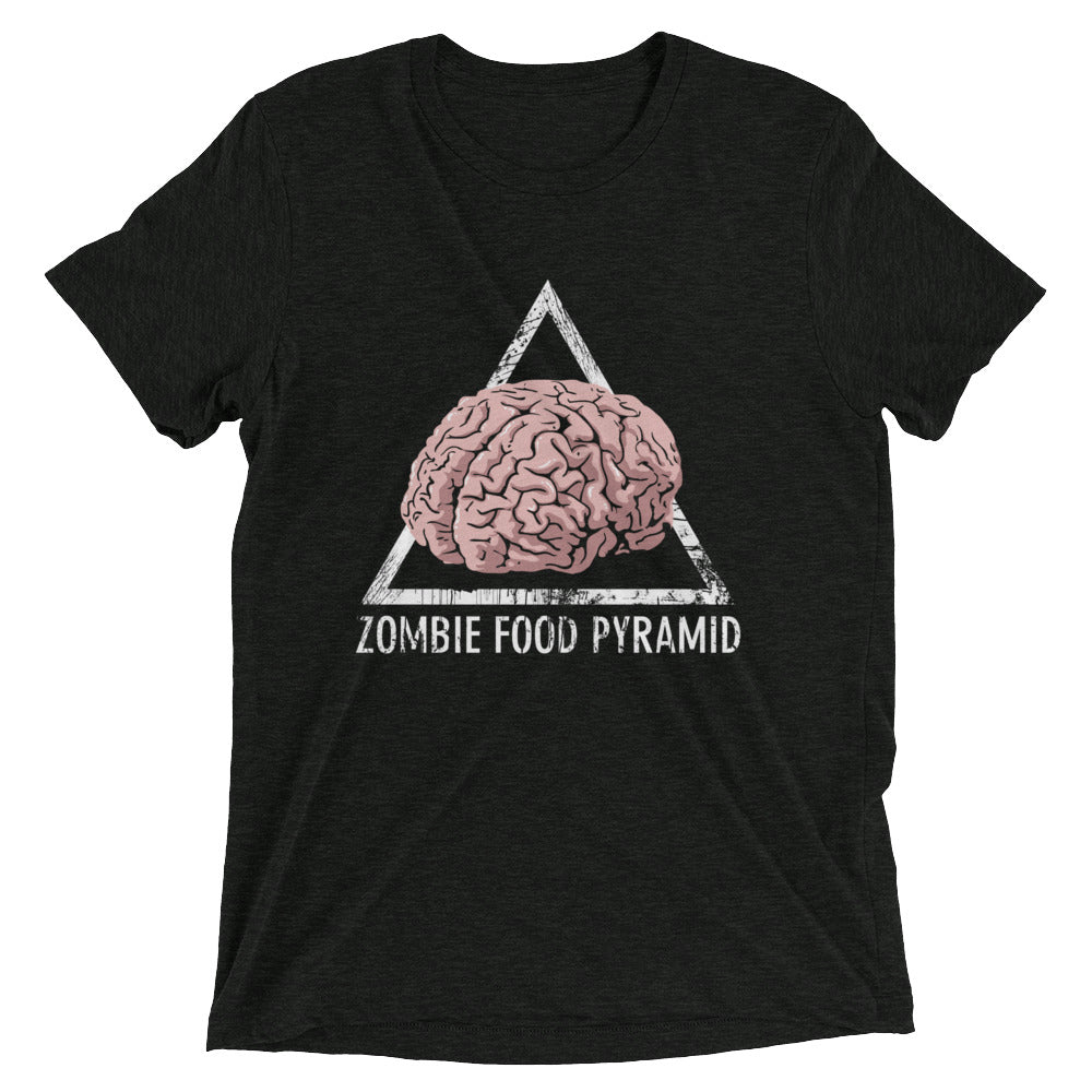 Zombie Food Pyramid Men's Tri-Blend Tee