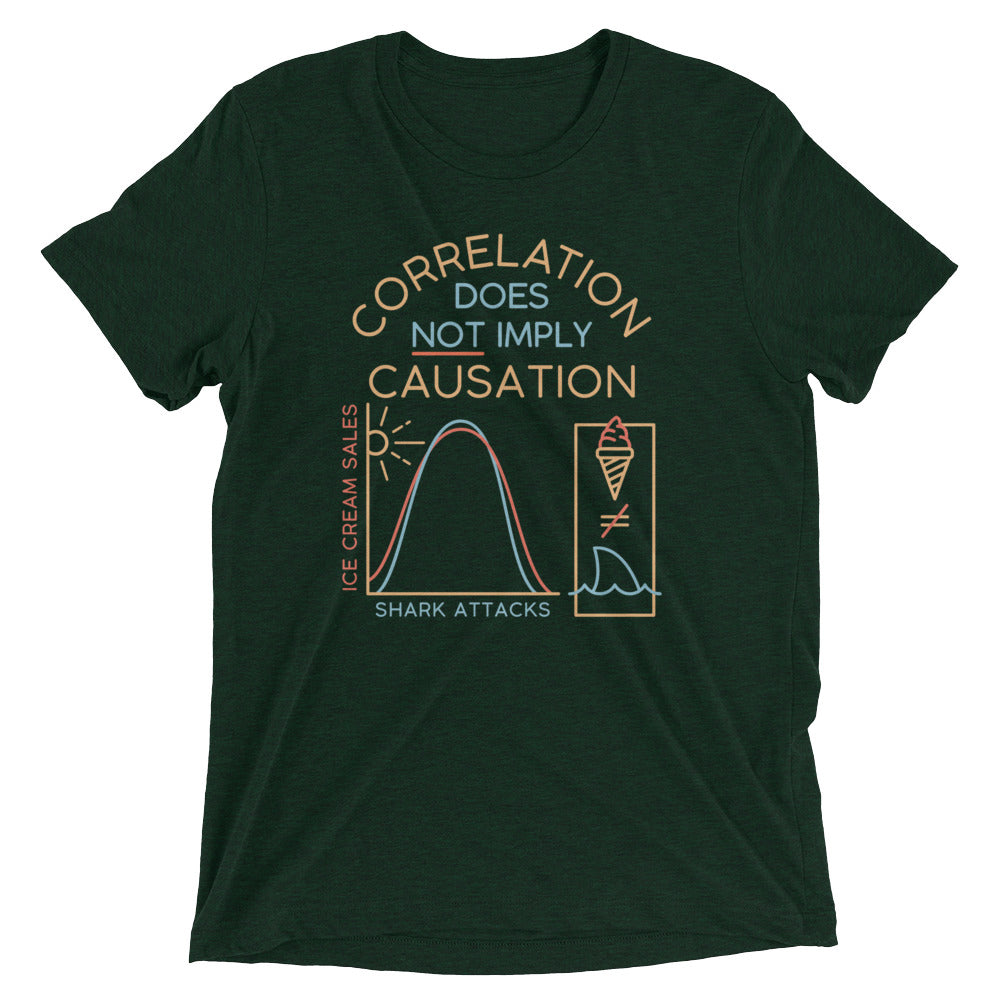 Correlation Does Not Imply Causation Men's Tri-Blend Tee