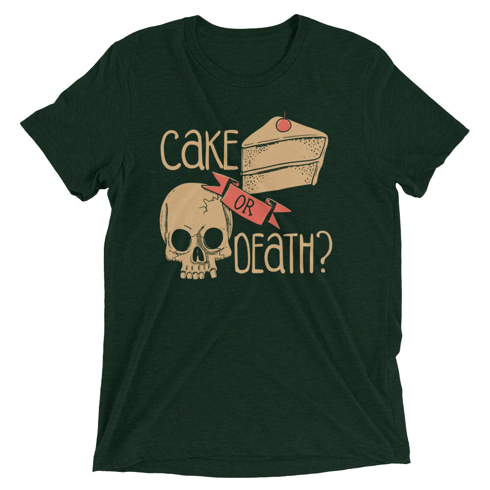 Cake Or Death? Men's Tri-Blend Tee