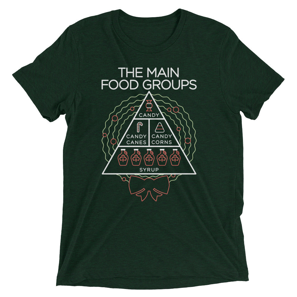 The Main Food Groups Men's Tri-Blend Tee