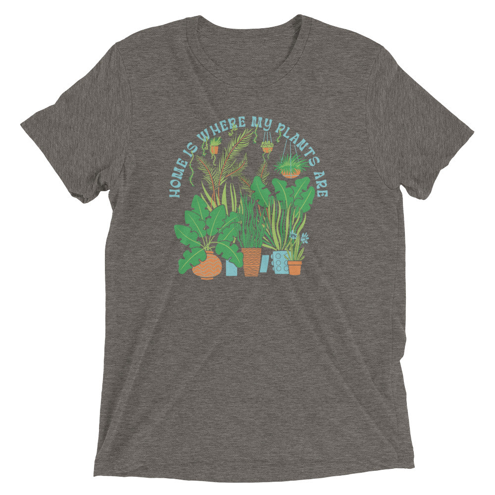 Home Is Where The Plants Are Men's Tri-Blend Tee