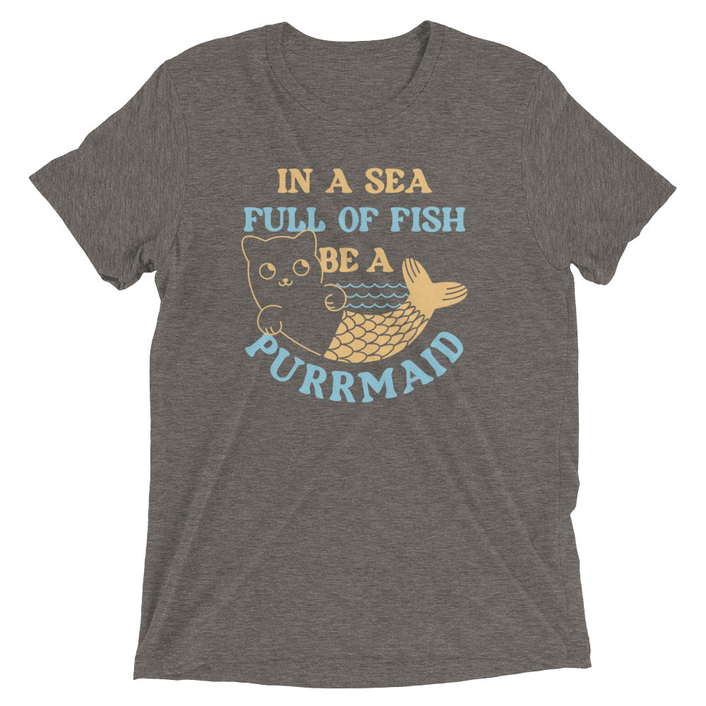 Be A Purrmaid Men's Tri-Blend Tee