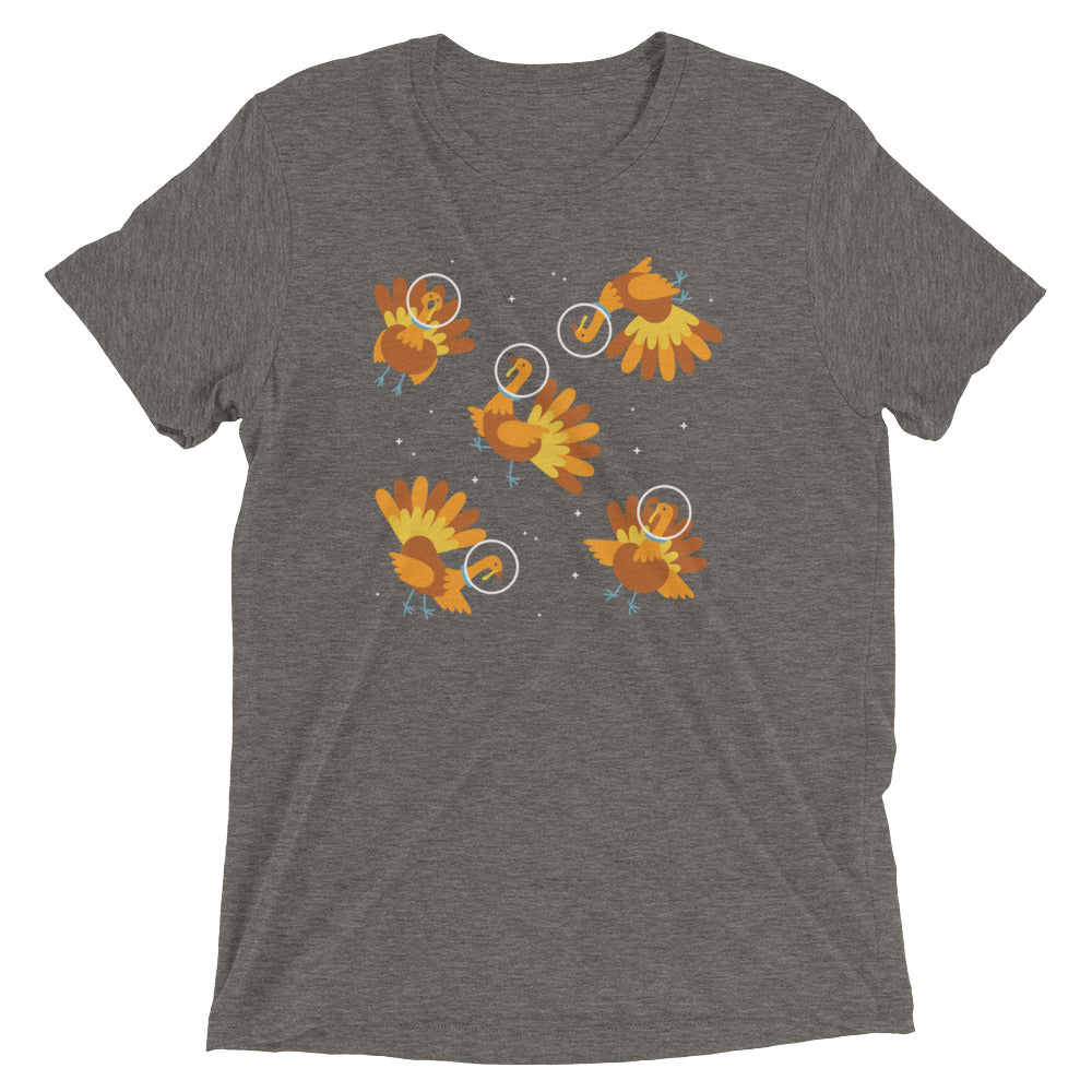 Turkeys In Space Men's Tri-Blend Tee