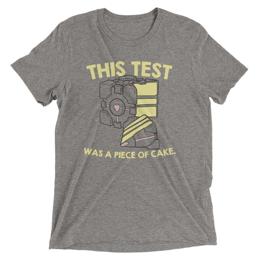 This Test Was A Piece Of Cake Men's Tri-Blend Tee