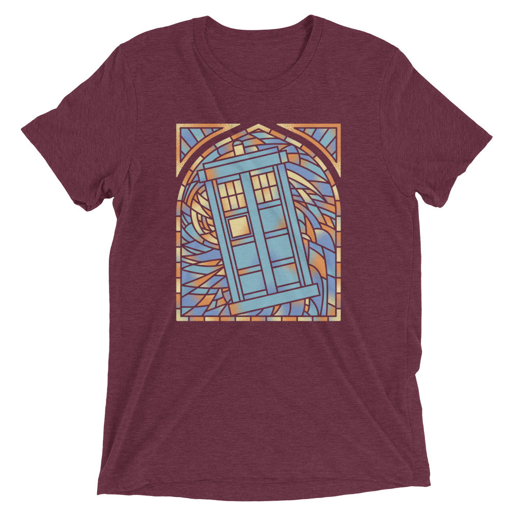 Stained Glass Police Box Men's Tri-Blend Tee