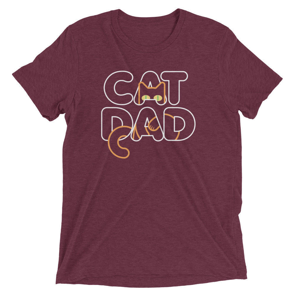 Cat Dad Men's Tri-Blend Tee