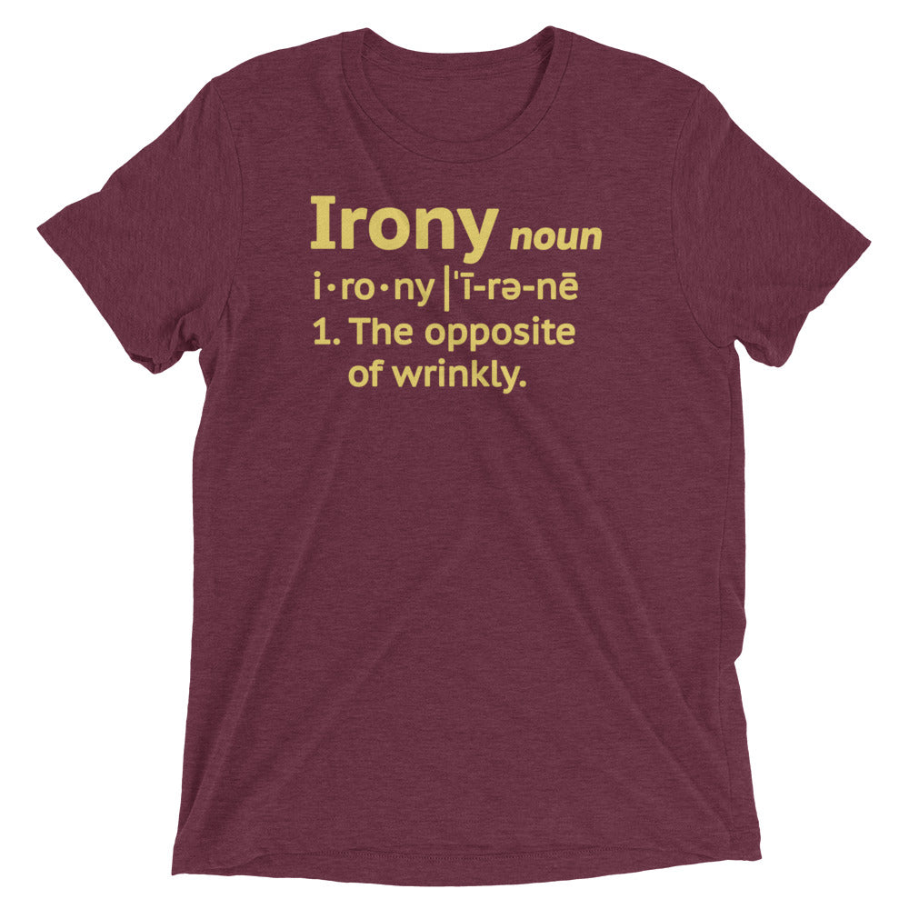 Irony Definition Men's Tri-Blend Tee