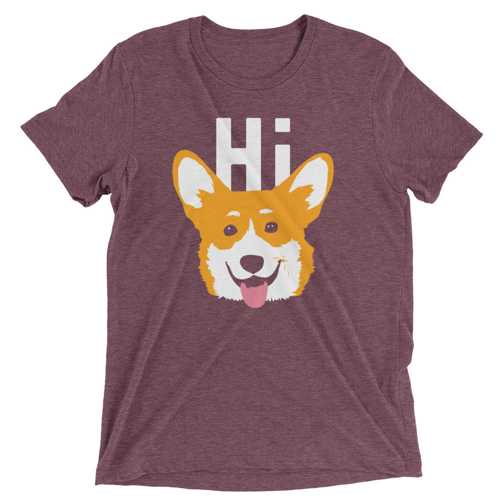 Hi Corgi Men's Tri-Blend Tee