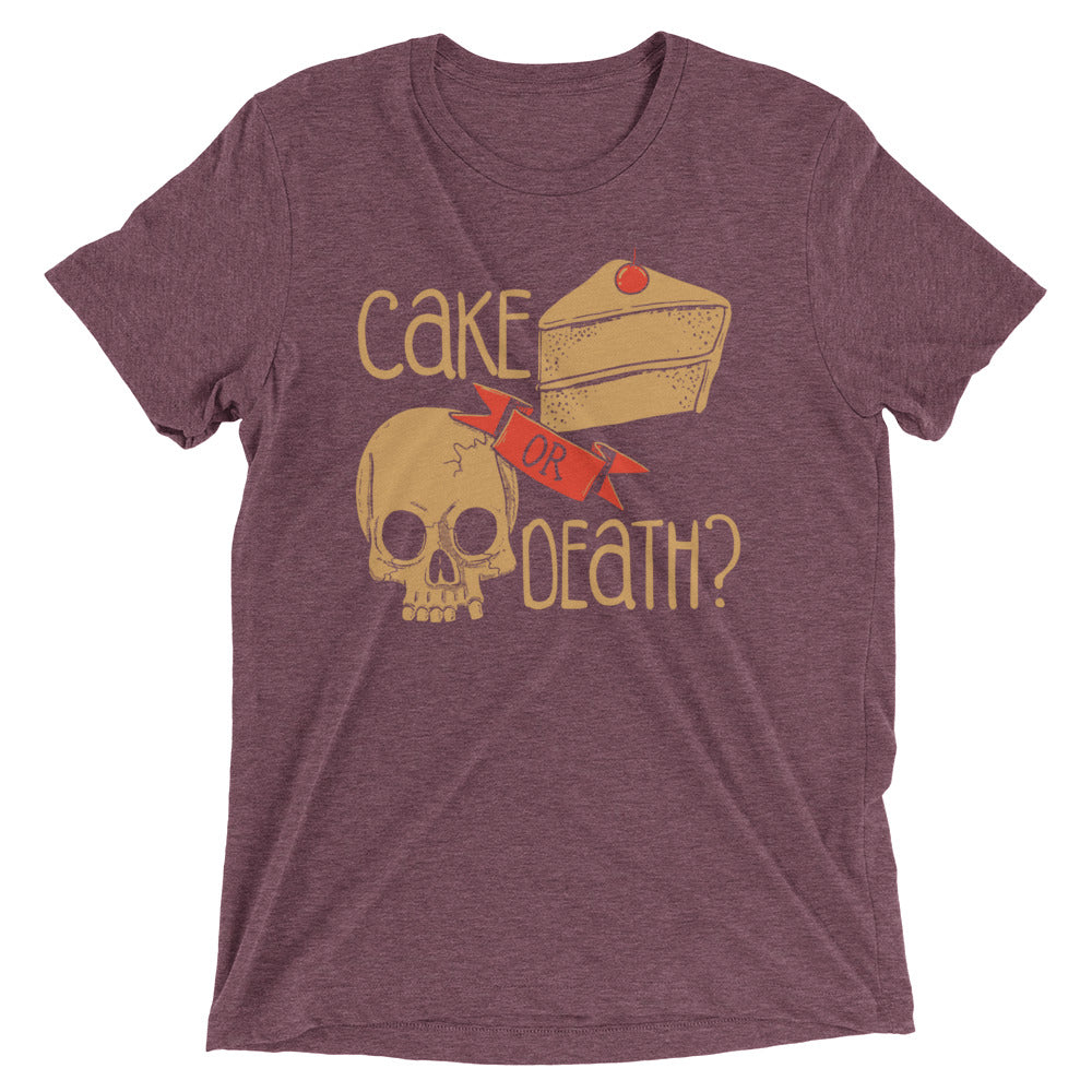 Cake Or Death? Men's Tri-Blend Tee