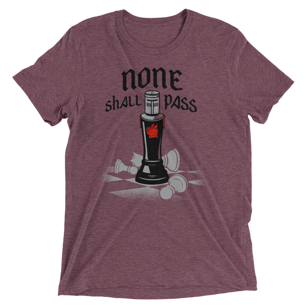 None Shall Pass Black Knight Men's Tri-Blend Tee