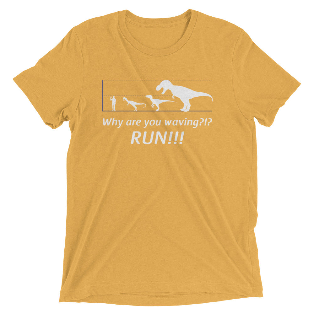 Why Are You Waving? Run! Men's Tri-Blend Tee