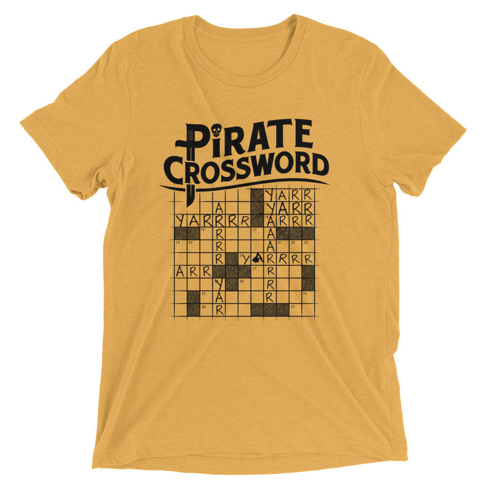 Pirate Crossword Men's Tri-Blend Tee