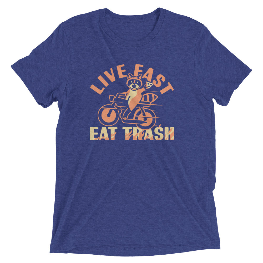 Live Fast Eat Trash Men's Tri-Blend Tee