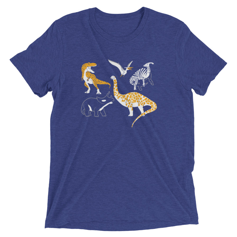 Dino Prints Men's Tri-Blend Tee