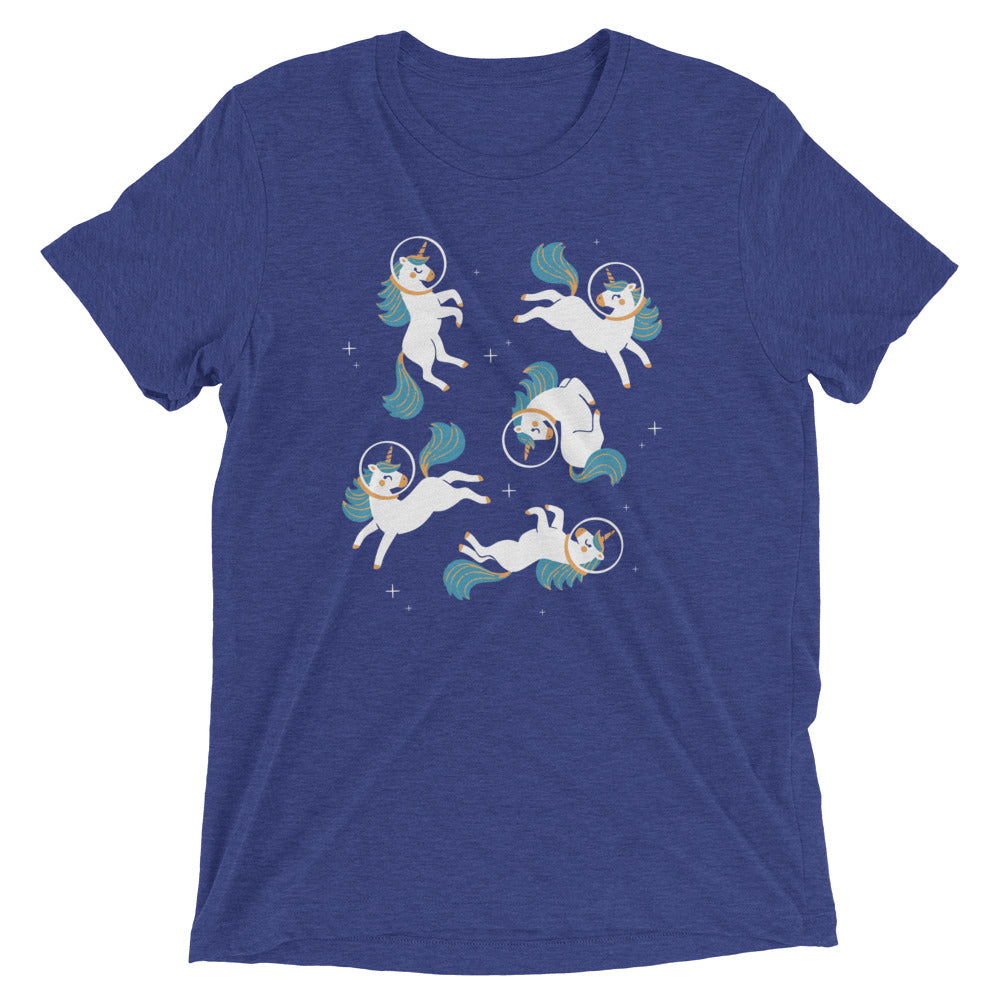 Unicorns In Space Men's Tri-Blend Tee