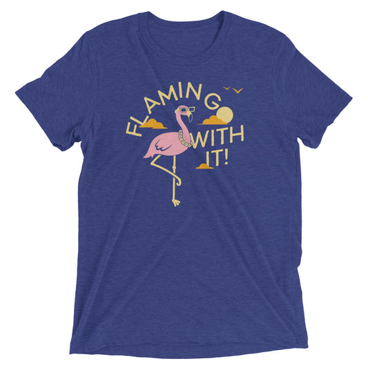 Flamingo With It Men's Tri-Blend Tee