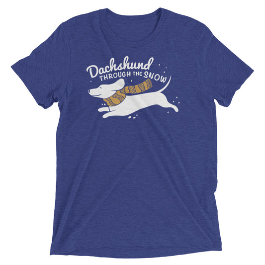 Dachshund Through The Snow Men's Tri-Blend Tee