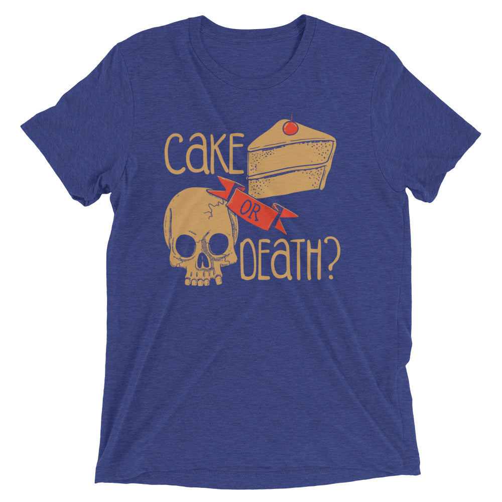 Cake Or Death? Men's Tri-Blend Tee