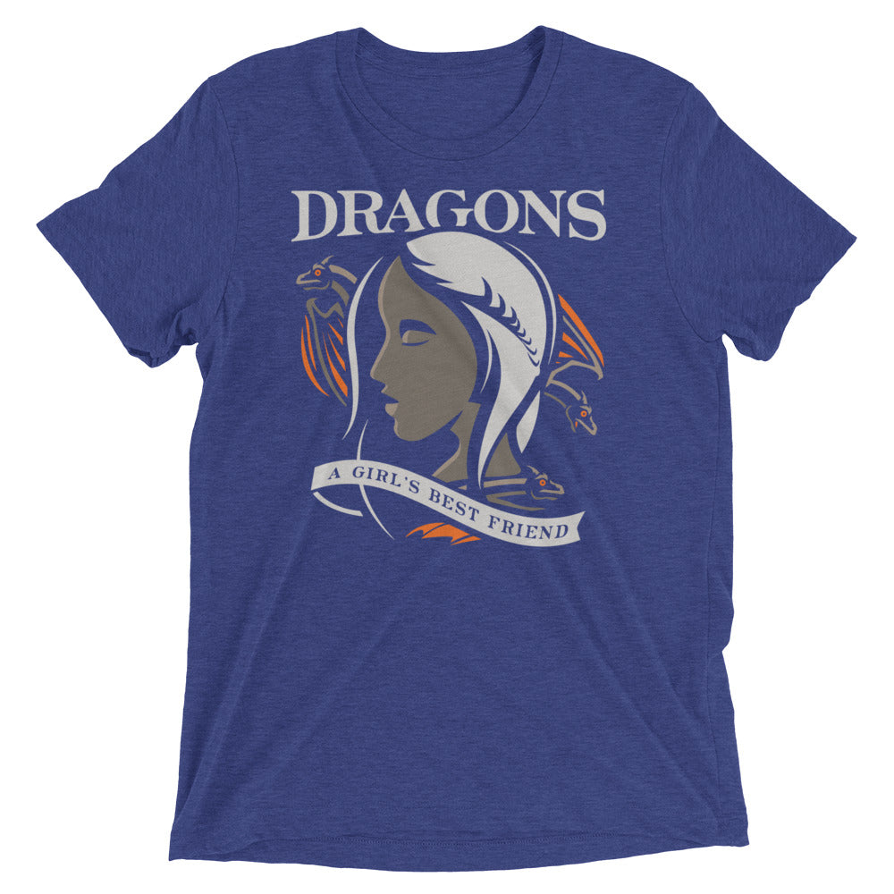 Dragons Are A Girl's Best Friend Men's Tri-Blend Tee