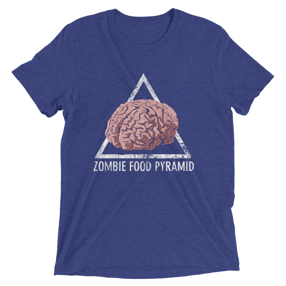 Zombie Food Pyramid Men's Tri-Blend Tee