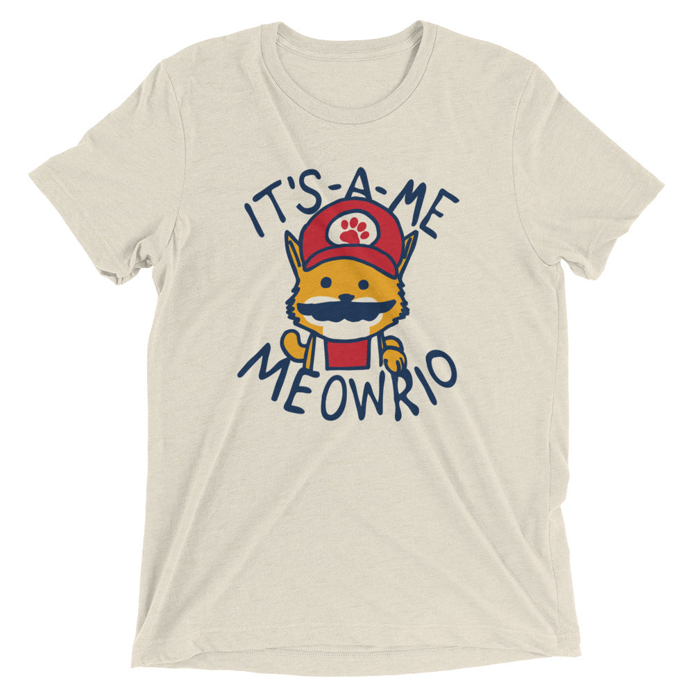 It's-a-me Meowrio Men's Tri-Blend Tee