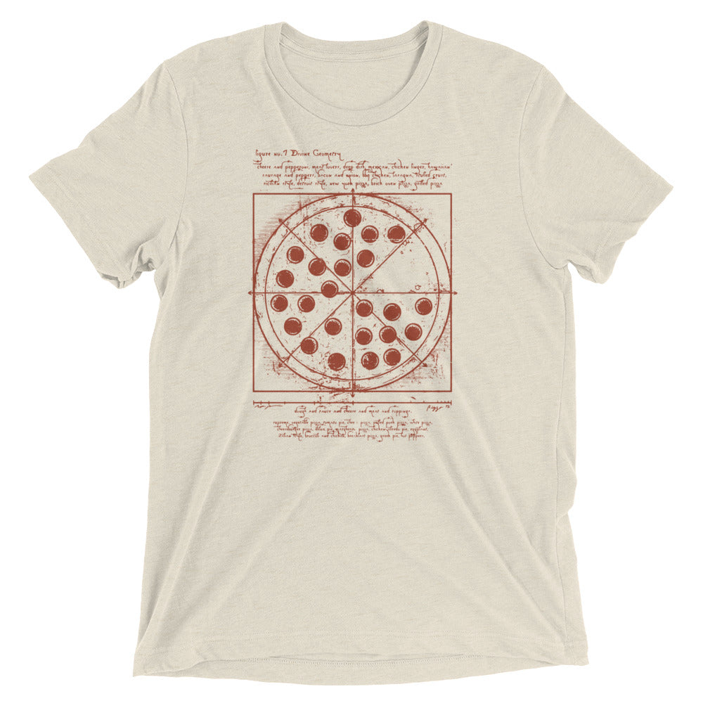 Vitruvian Pizza Men's Tri-Blend Tee