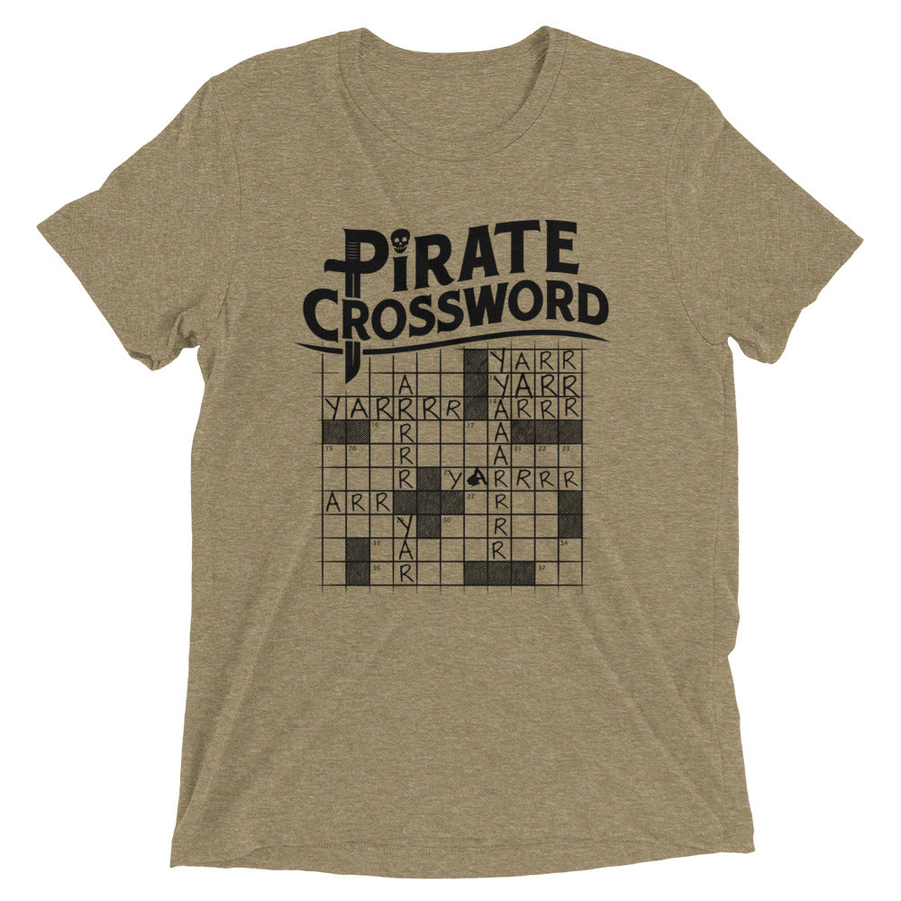 Pirate Crossword Men's Tri-Blend Tee