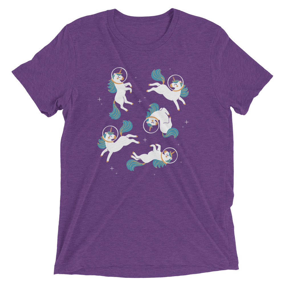 Unicorns In Space Men's Tri-Blend Tee