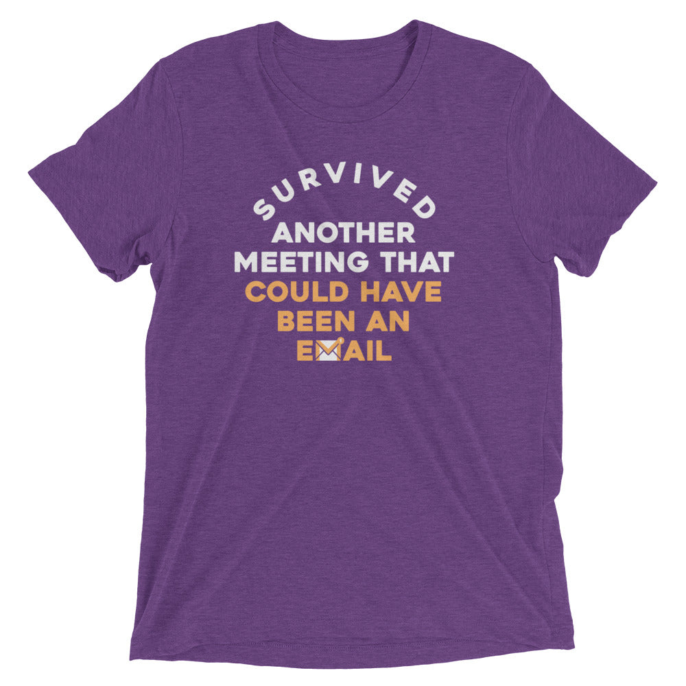 Survived Another Meeting Men's Tri-Blend Tee