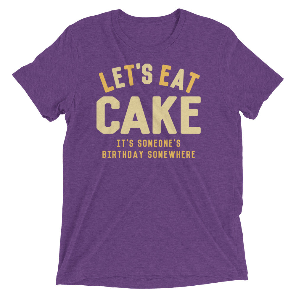 Let's Eat Cake Men's Tri-Blend Tee